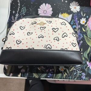 Used COACH Sierra Crayon Heart Shoulder Mini Bag Crossbody 2way Gold Hardware
